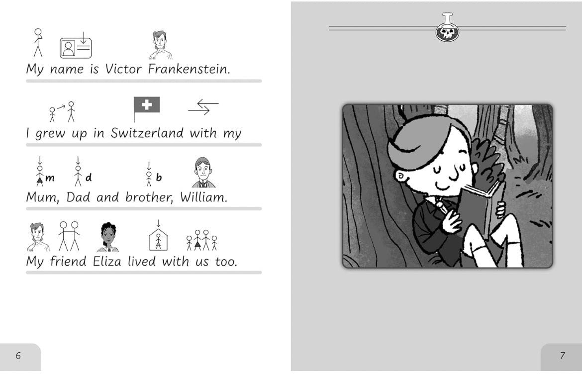 Frankenstein by Mary Shelley (symbolised)