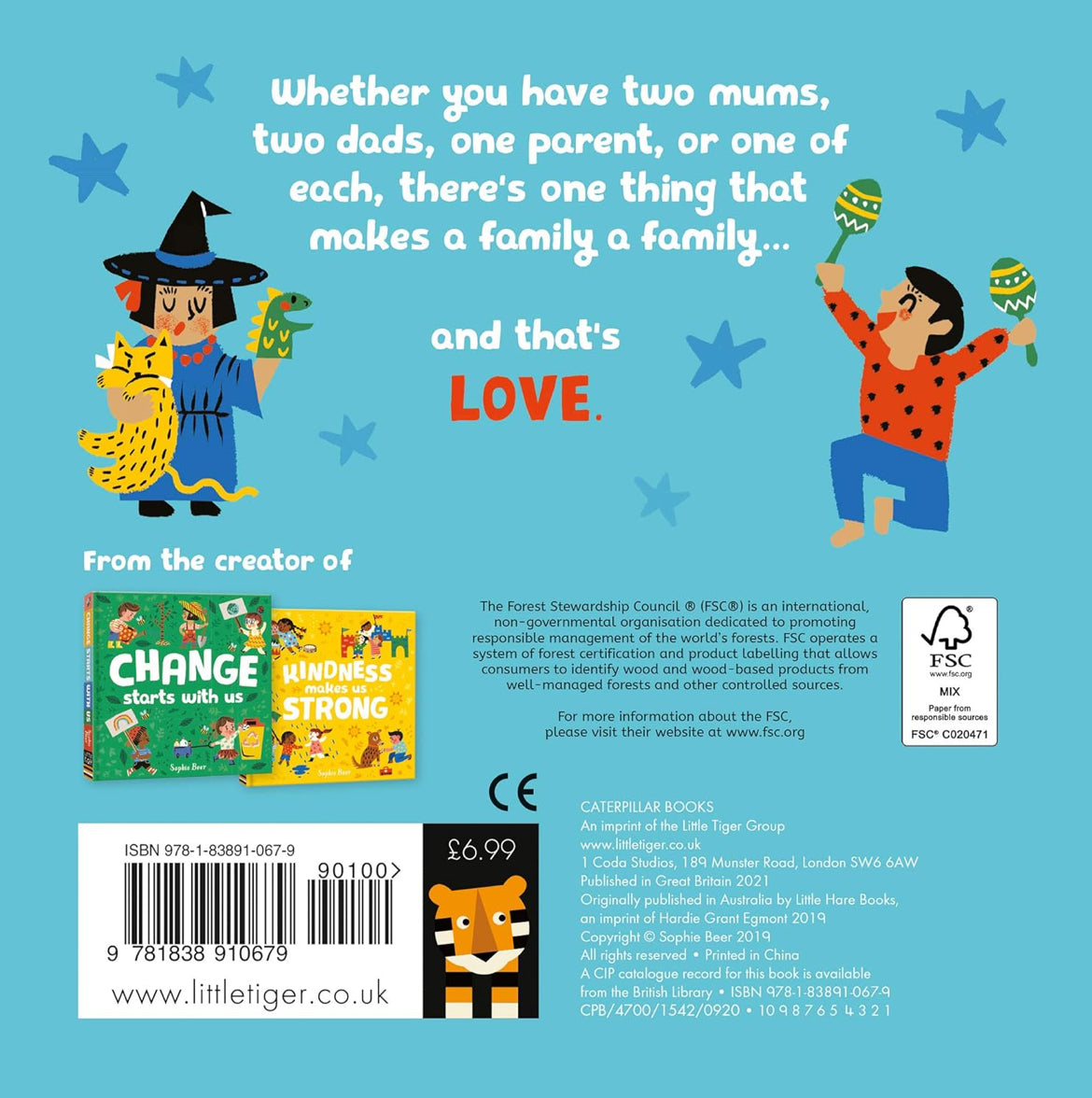Love makes a family by Sophie Beer (board book)