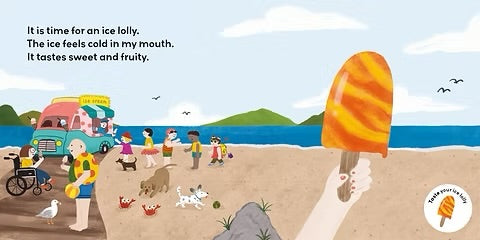 A Day at the Beach (sensory story/board book)